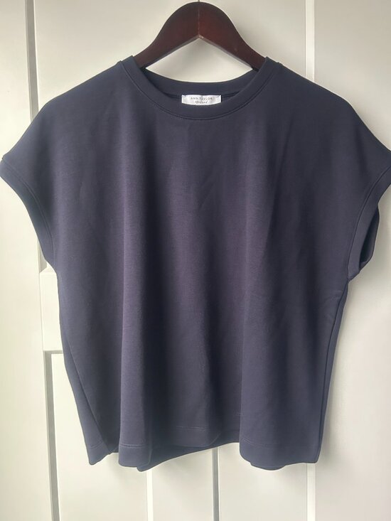 Ann Taylor Tops - Ann Taylor Weekend Navy Blue Cap Sleeve Top, Size M, New With Tags